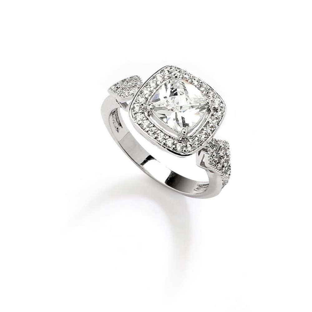 CZ Cushion  Cut Ring